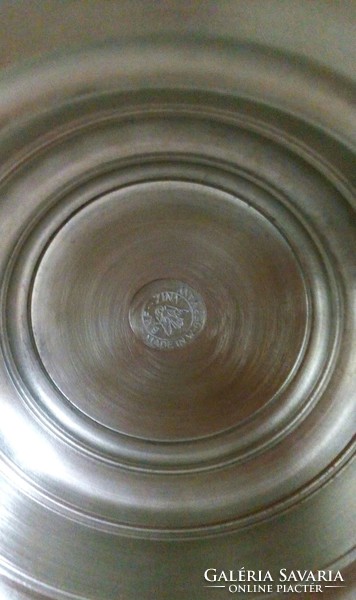 BMF porcelán sörös kupa, ón fedéllel harci jelenettel, 22 cm magas