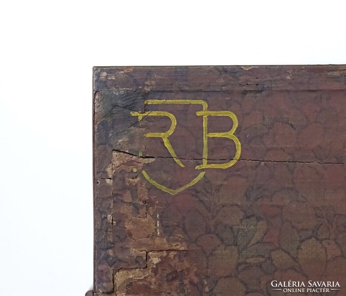 0U694 Antik háromfiókos Biedermeier írókomód 1880