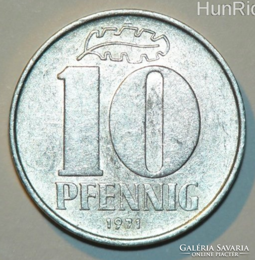10 Pfennig - Kelet-Németország - 1971.