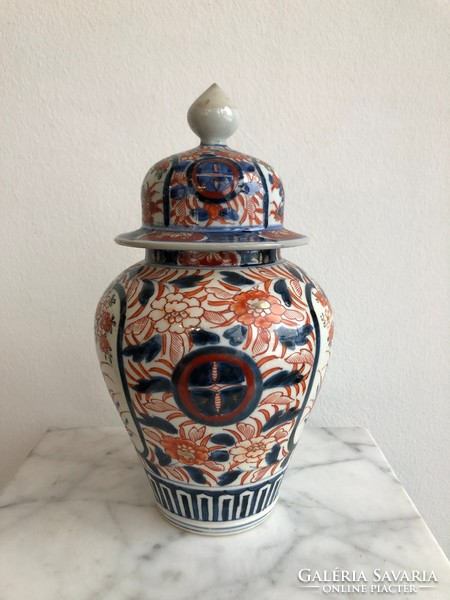 Antik Imari Japán Fedeles Porcelán Váza 