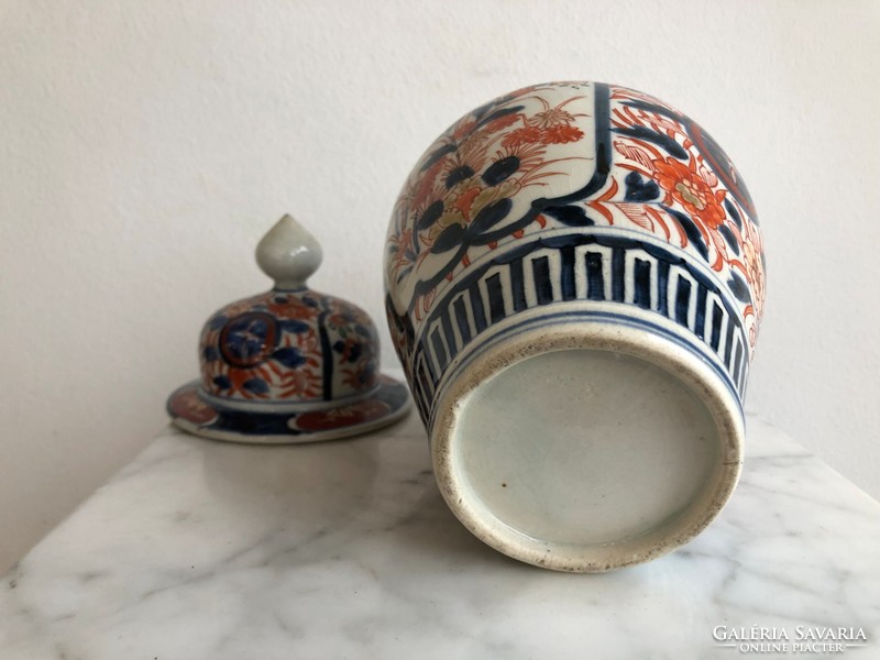 Antik Imari Japán Fedeles Porcelán Váza 