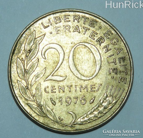 20 Centimes - Franciaország - 1976.