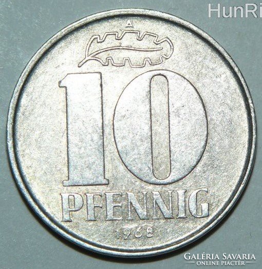 10 Pfennig - Kelet-Németország - 1968.