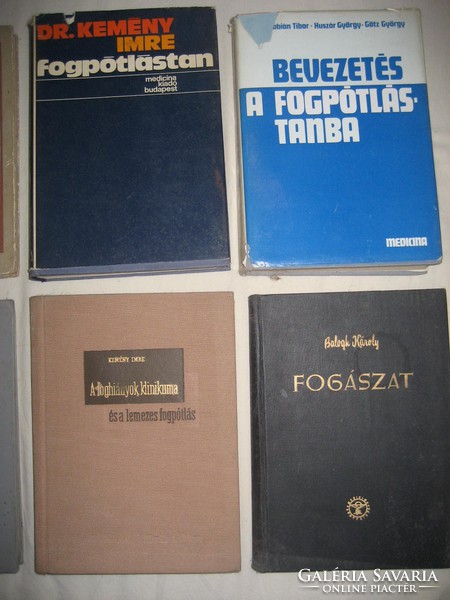 Fogászati/régi/ szakkönyvek/9db/ 1948-79