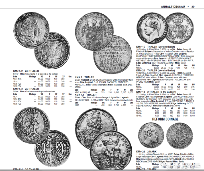 German Coins-1501-től napjainkig.