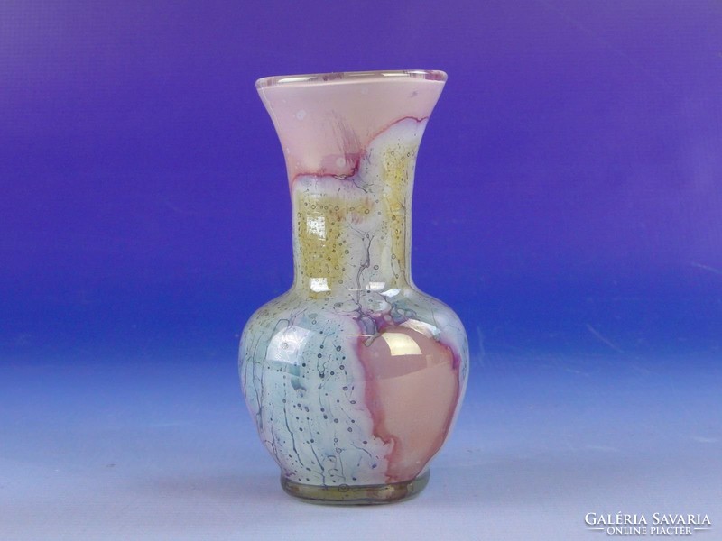 0F590 Régi kisméretű muránói művészi üveg váza