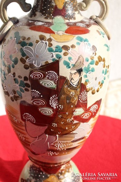 Floor vase oriental ceramic 55 cm.Jaoàn satsuma?! Etc.