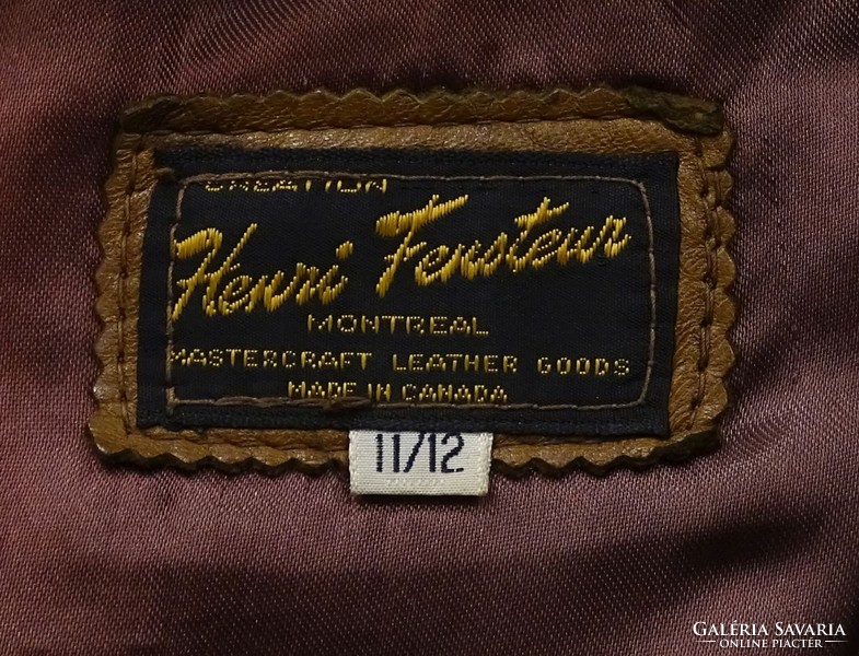 0V092 Henri Fensteur barna bőrkabát