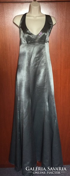 Makány Márta, csodaszép szürkészöld hosszú estélyi ruha 40-42 méret.