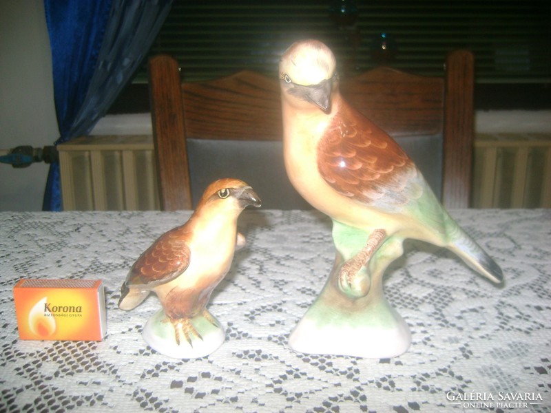 Kerámia madár figura, nipp - két darab