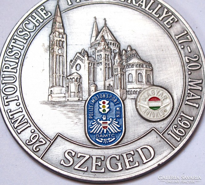 26. int.touristische pfingstrallye 1991 Szeged plakett.
