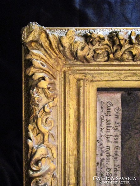 Munich original St. Peter's Basilica relic 1686 certified baroque Easter oil painting + frame
