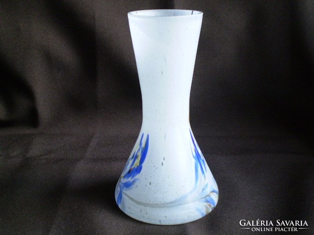 Fehér kristály váza 14 cm