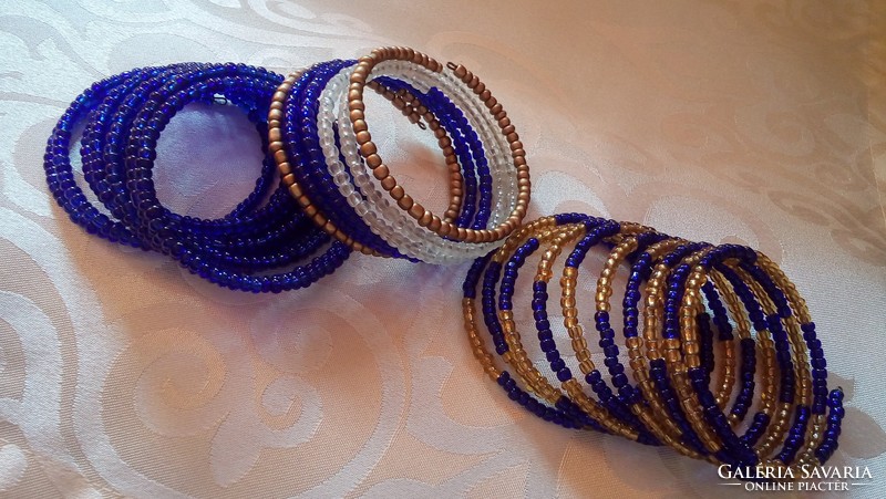 Royal blue-gold bracelet package, 3 pieces at a good price