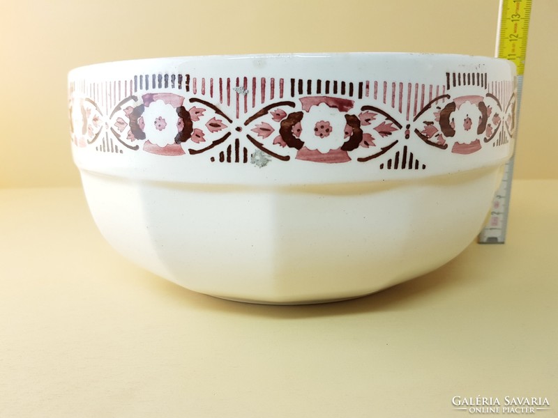 Kispest brown, burgundy flower pattern granite hard ceramic side dish (594)