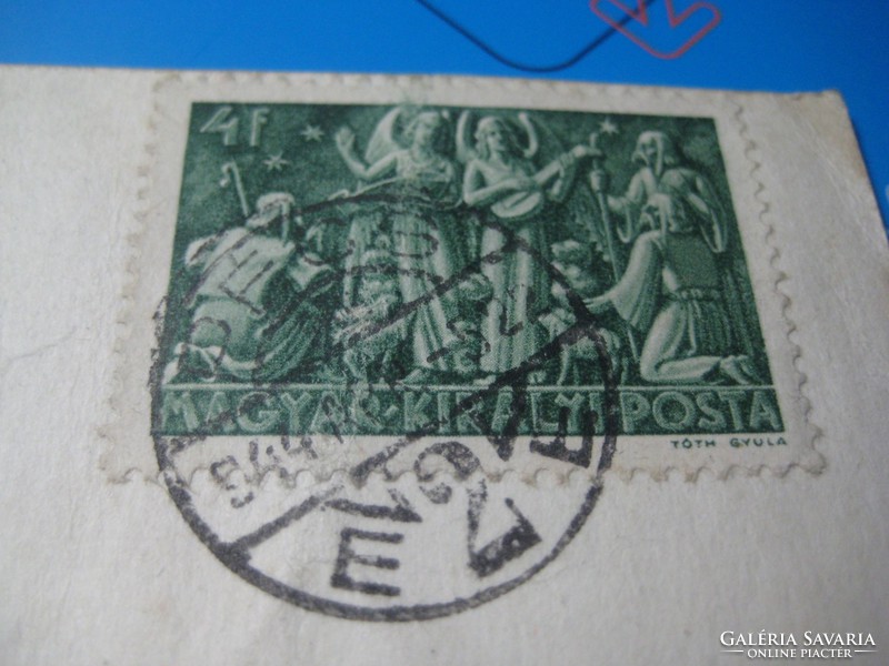 Levelező lap a frontról    , 1944 -ből  jó állapot  szép bélyeggel 10 x 15  cm