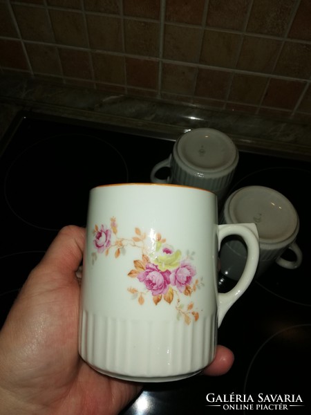 Zsolnay rose bouquet mugs