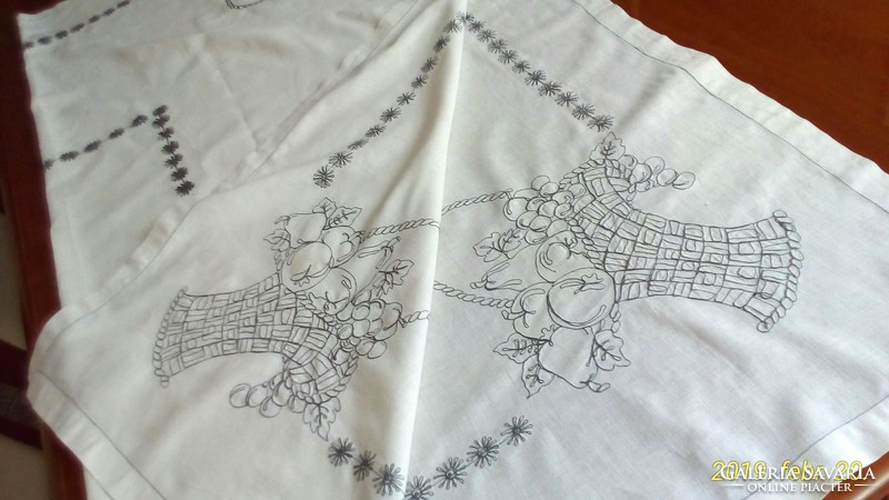 Antique, embroidered tablecloth