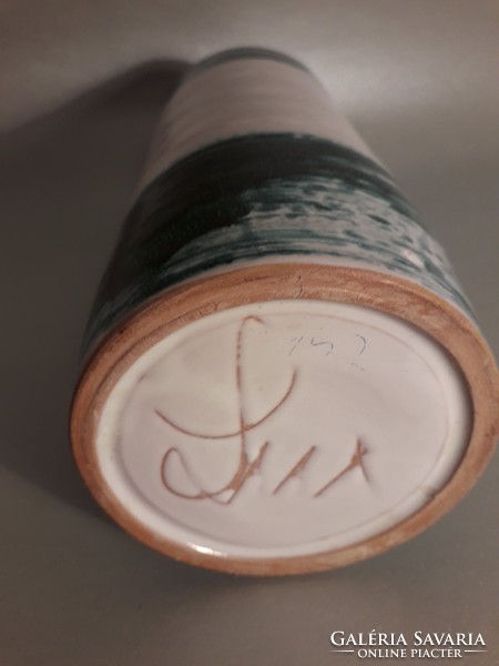 Now it's worth taking!!! Magnificent gift item lux elek very rare ceramic cylinder vase marked origin