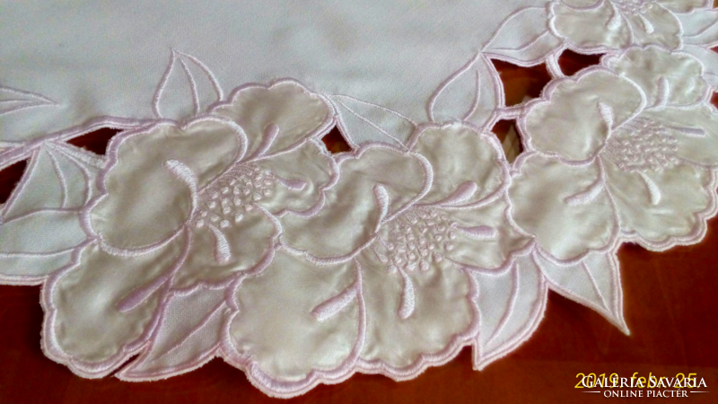 Pale pink tablecloth