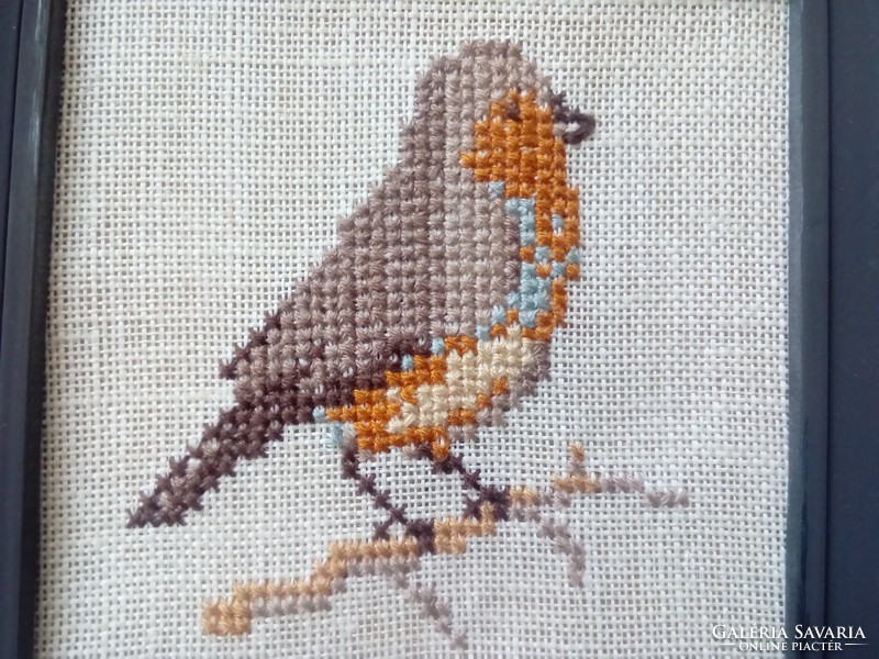 Cross stitch embroidery bird image