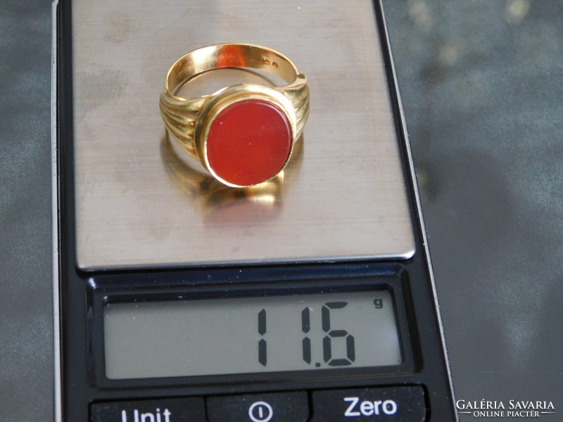 Gold 18k Men's Seal Ring 11.6 Gr