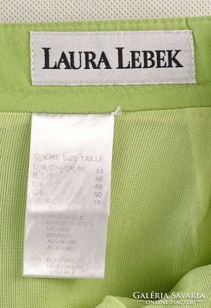 0V867 Laura Lebek zöld vászonszoknya 46-os