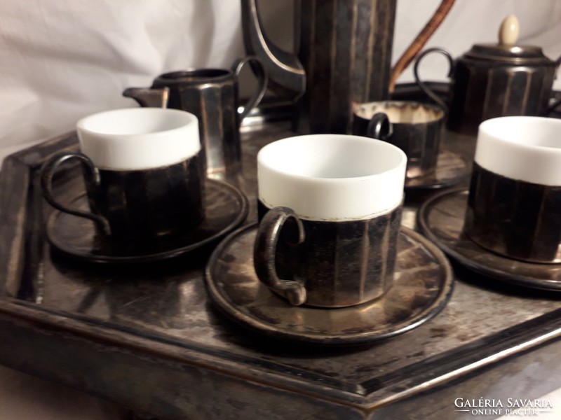 Antik Jugendstil - MORITZ HACKER - kávés készlet Wien 1900-as évek eleje jelzett