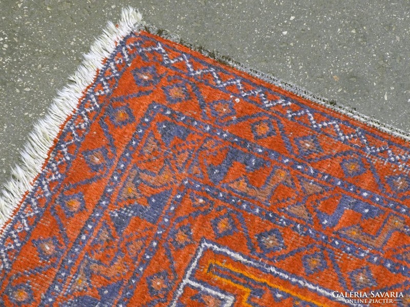0K166 Antik bordó kézi iráni szőnyeg 100 x 190 cm