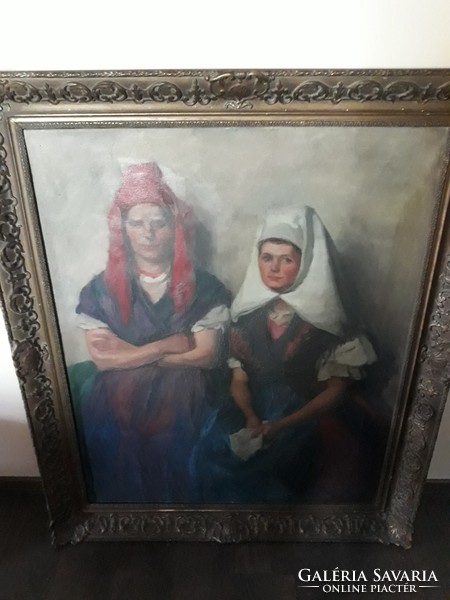 Antique portrait painting 80 x 100 cm 1900s