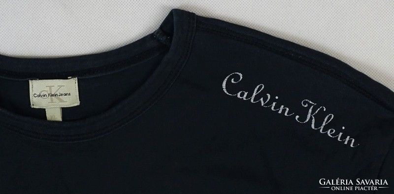 0V906 Calvin Klein fekete hosszúujjú férfi póló XL