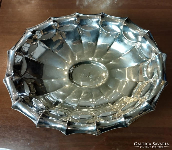 Silver art deco oval tray