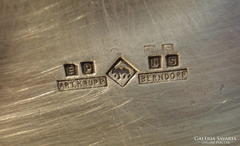 Berndorf, silver-plated alpaca egg holder, tray