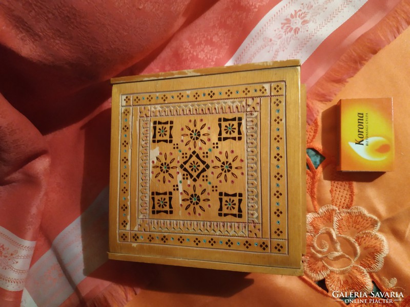 Ornate wooden chest, jewelry box