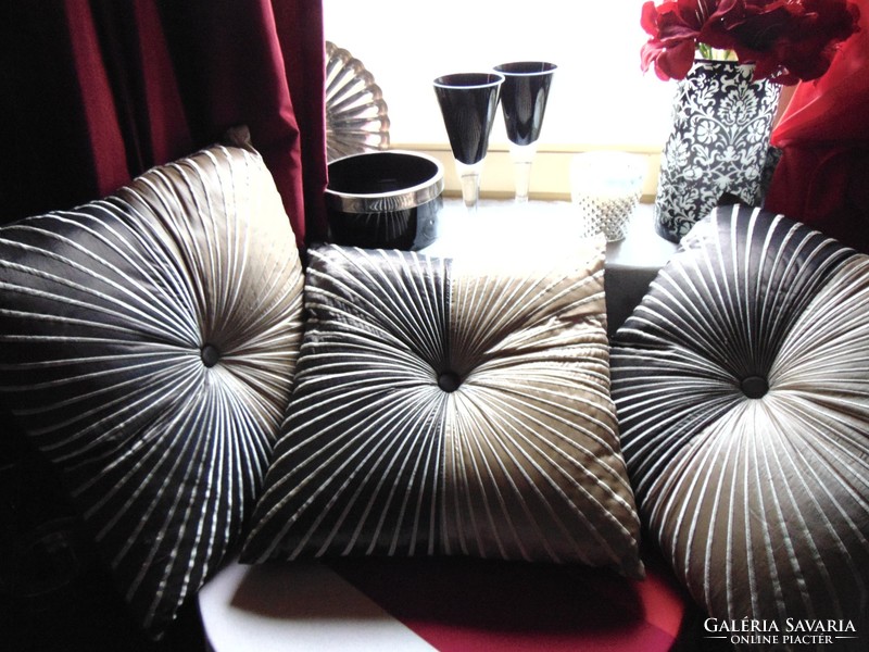 3 pcs beautiful silk cushions