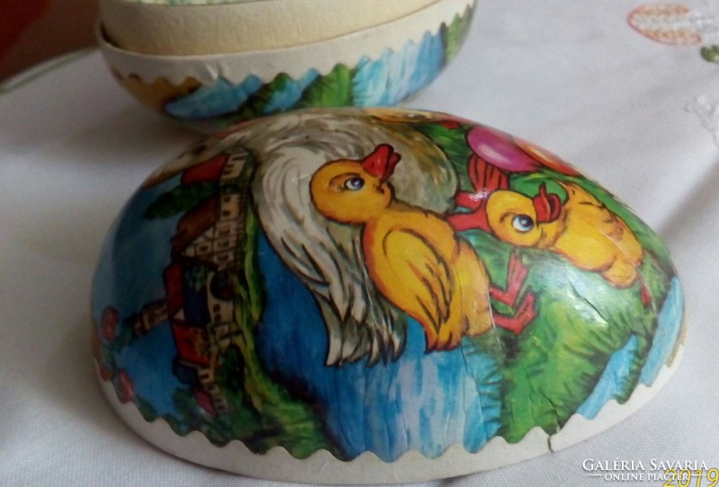 Antique paper mache egg