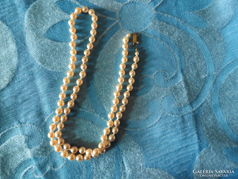 Egysoros antik gyöngysor - gyöngy nyakék