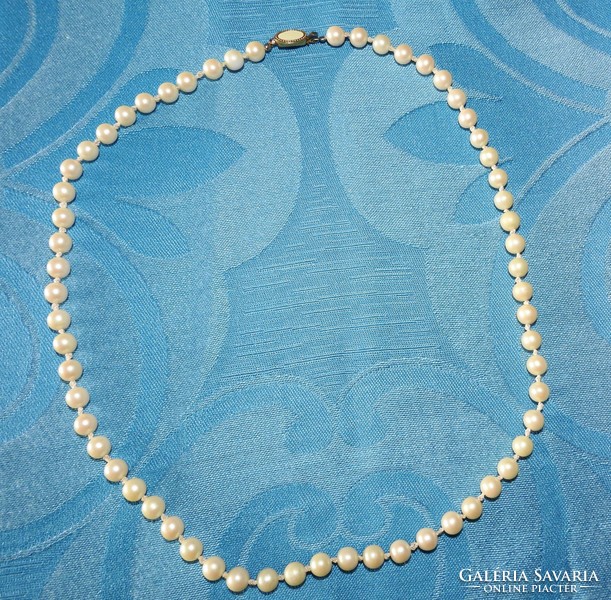 Single row antique pearl necklace - pearl necklace