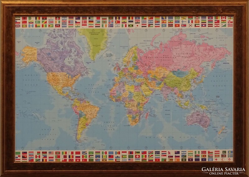 0V841 Világítós világtérkép 75 x 105 cm