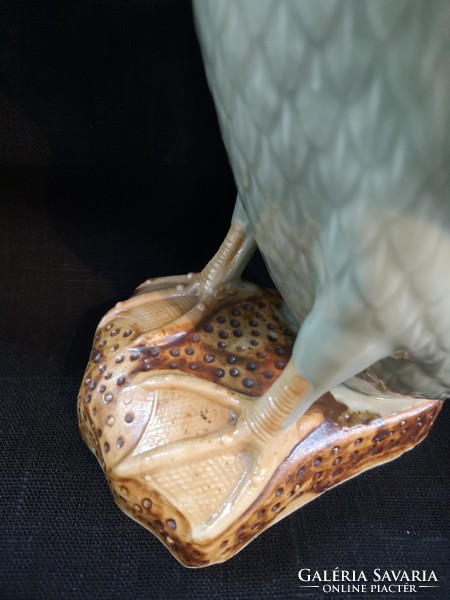 A curiosity! Antique majolica big duck meticulously crafted figurine, flawless