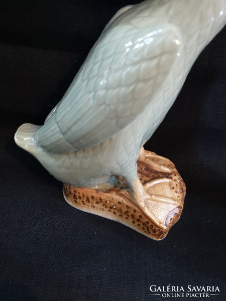 A curiosity! Antique majolica big duck meticulously crafted figurine, flawless