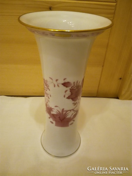 Herend Indian basket pattern porcelain vase
