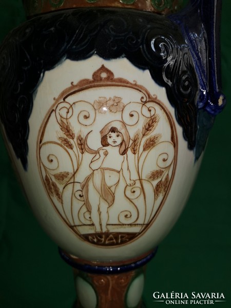 Váza - szecessziós ábrázolással Borszéky 44 cm