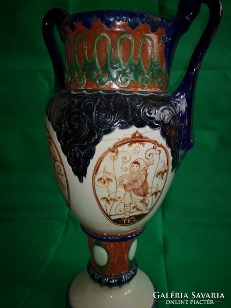 Váza - szecessziós ábrázolással Borszéky 44 cm