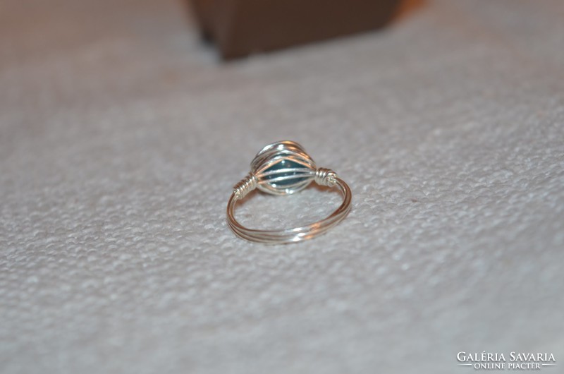 Silver plated wire ring 04
