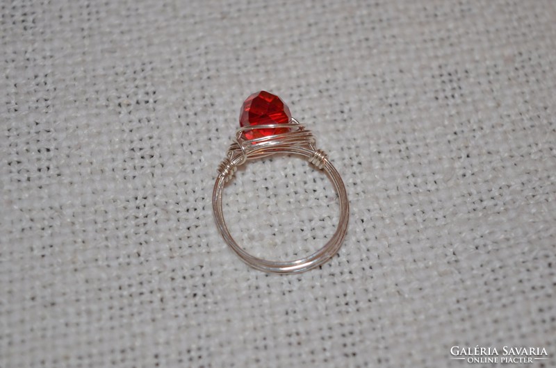 Silver plated wire ring 03