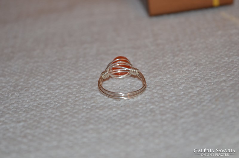 Ezüstözött drót gyűrű 01