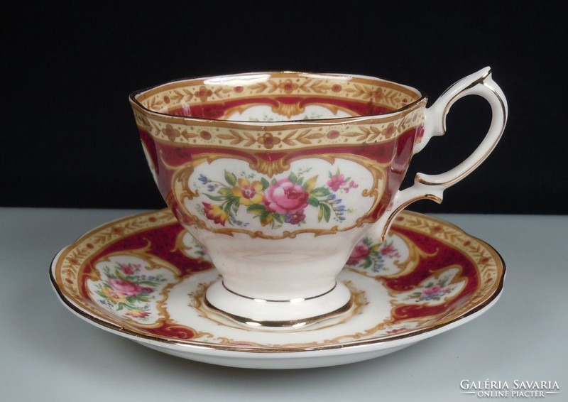 A curiosity! Royal albert lady hamilton English tea/biscuits 12-person sparkling snow-white noble porcelain
