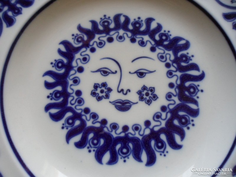 Special horoscope large porcelain wall plate 33 cm blue white