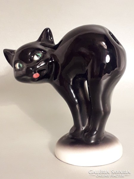 Jutányos áron! GOEBEL porcelán levélbontó fekete cica macska 50' - es évek